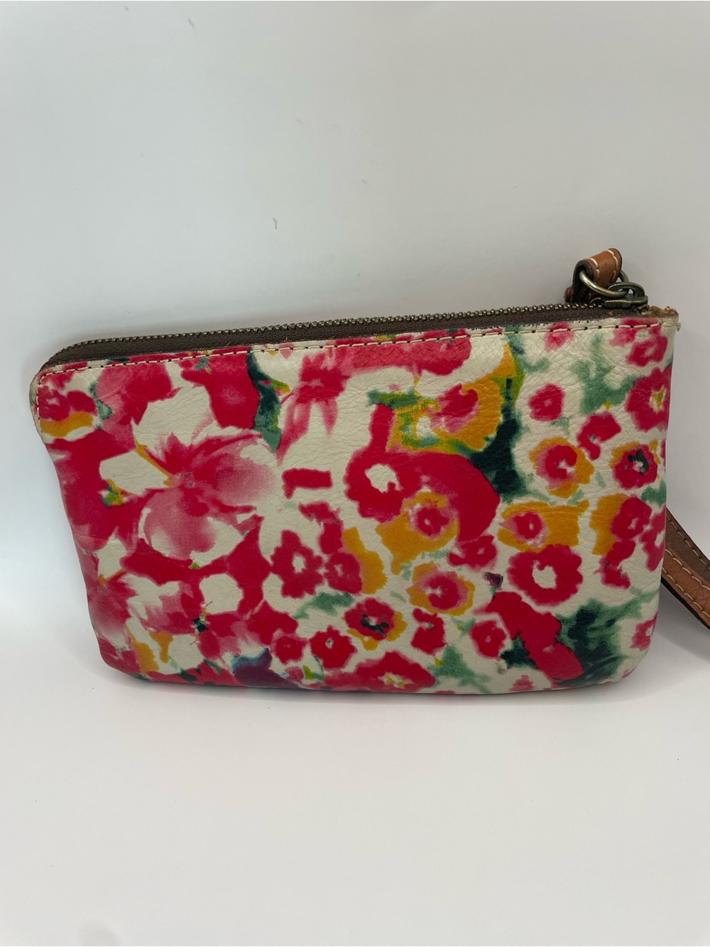 Patricia Nash Floral Wristlet Pouch - Pink, Yellow, Green